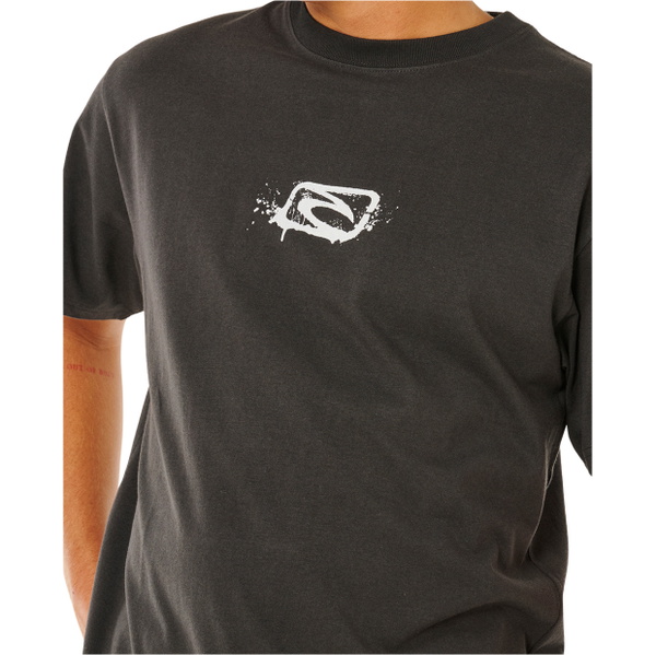 2026 Rip Curl Mens Medina Inner Vision Spray Tee 0XEMTE - Washed Black